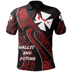Wallis and Futuna Polo Shirt Rugby Polynesian Tattoo