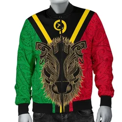 Alohawaii Jacket - Bomber Jacket Vanuatu Boar - Pig Tusk A7