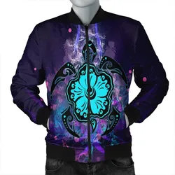Hawaiian Turtle Mystery Polynesian Bomber Jacket