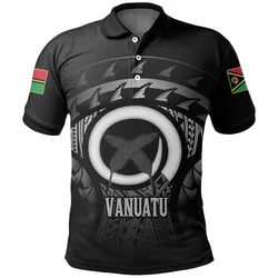 Vanuatu Turtle Hibiscus Polo Shirt (Gray)