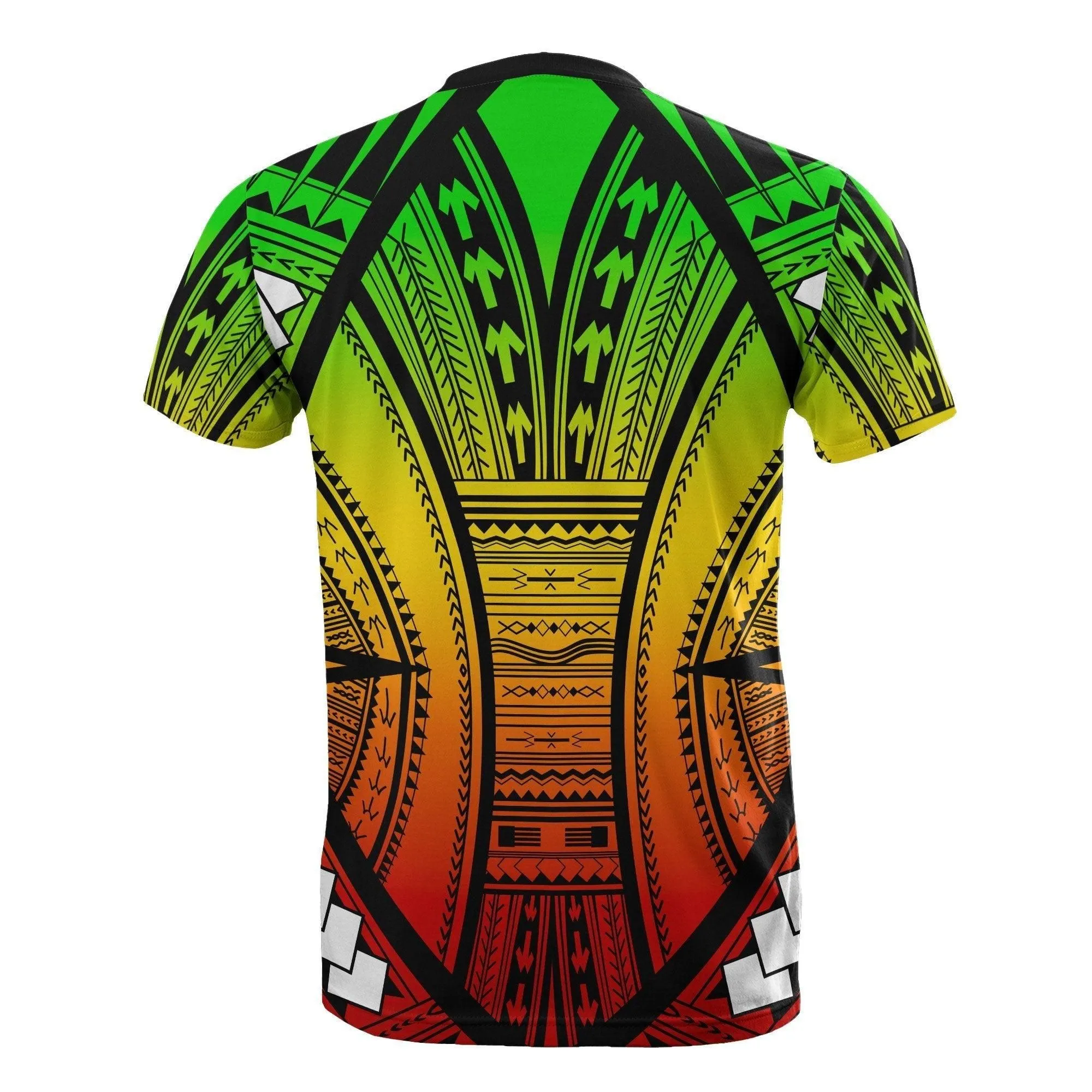 Hawaii All Over T shirt - Hawaii Polynesian Tattoo Reggae Color