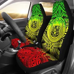 Hawaii Car Seat Covers - Polynesian Tattoo & Coat Of Arm Hawaii
