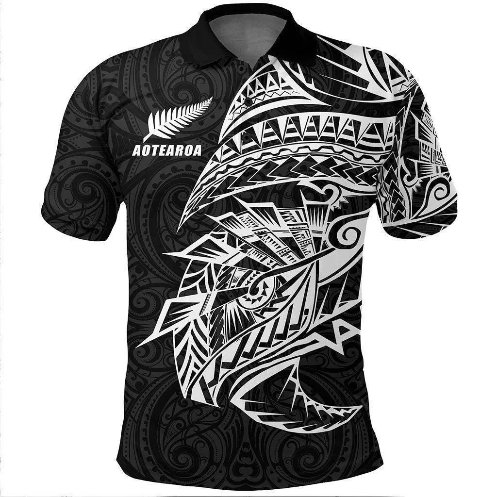 Polynesian Pride Polo Shirt - Maori Tattoo Polo Shirt, New Zealand Aotearoa Tattoo Golf Shirt