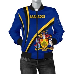 Barbados Womens Bomber Jacket - Proud To Be Barbadian