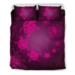 Hawaii Polynesian Hibiscus Turtle Bedding Set Under Beach Pink Ah J7 Dhc1712819Dd