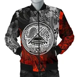 American Samoa Mens Bomber Jacket - Vintage Polynesian Style