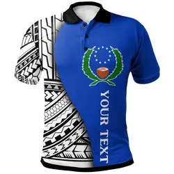 Pohnpei Custom Personalised Polo Shirt - Coat Of Arm and Polynesian Patterns