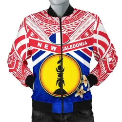 New Caledonia Rugby Men Bomber Jacket Polynesian