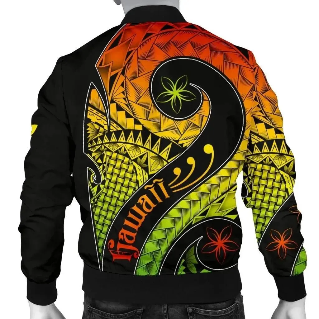 Alohawaii Jacket - Bomber Jacket Hawaii Personalised - Hawaii Polynesian Decorative Patterns - BN25