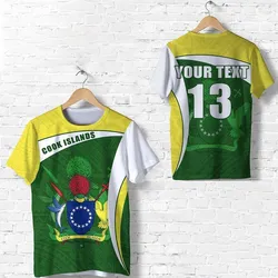 (Custom Personalised) Cook Islands Rugby T Shirt Fresh Lifestyle - Custom Text And Number