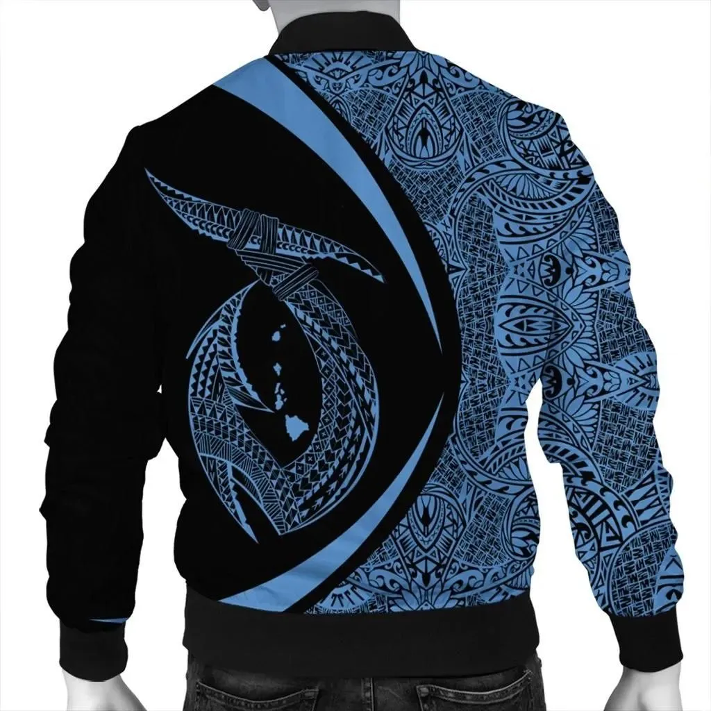 FamilyGater Jacket - Hawaii Fish Hook Polynesian Bomber Jacket - Circle Style Pastel - AH - J4R