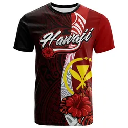 Hawaii Polynesian T-Shirt - Kanaka Maoli With Hibiscus - BN12