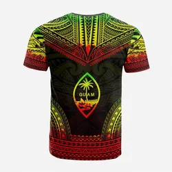 Guam Custom Personalised T shirt - Guam Coat of Arms Polynesian Chief Tattoo Reggae Version