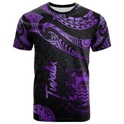 Tuvalu Polynesian T-Shirt - Poly Tattoo Purple Version