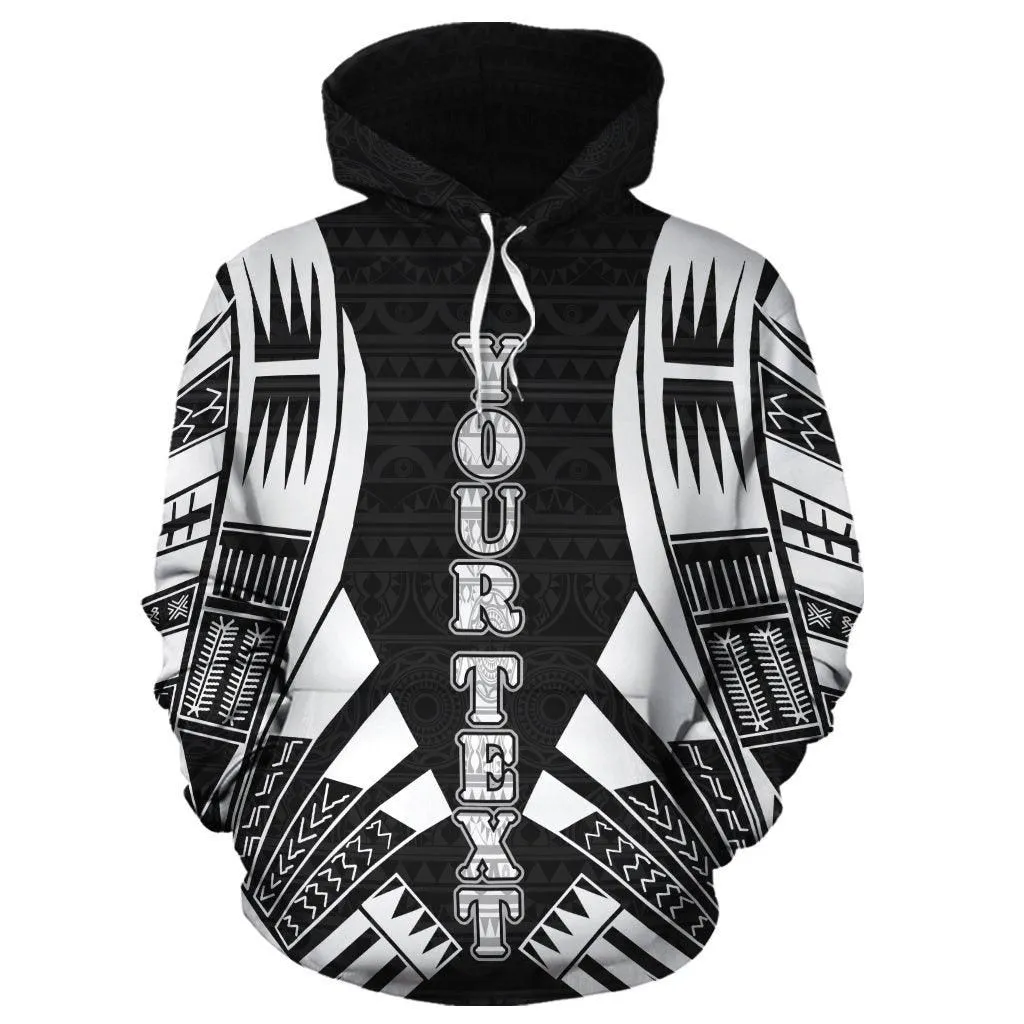 Vanuatu Polynesian Personalised Custom Hoodie - Black Tattoo
