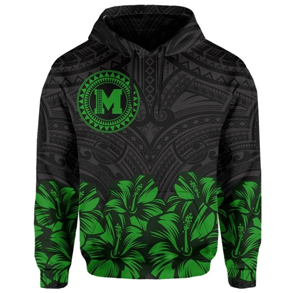 Molokai Map Hibiscus Polynesian Hoodie - Lithe Style - AH