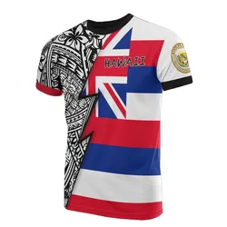 Hawaii Pattern All Over T Shirt - Hawaii Flag Seal Polynesian Tattoo