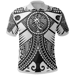 Chuuk Polo Shirts - White Seal with Polynesian Tattoo