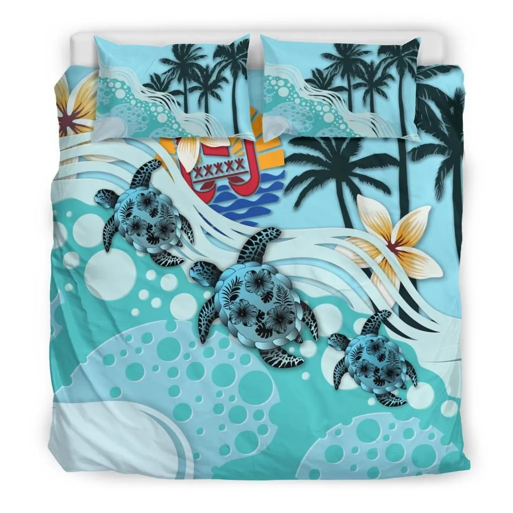Polynesian Tahiti Turtle Hibiscus A Bedding Set Camlixg