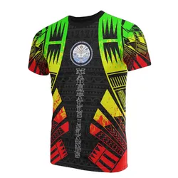 Marshall Islands T shirt - Marshall Islands Seal Polynesian Tattoo Reggae Style