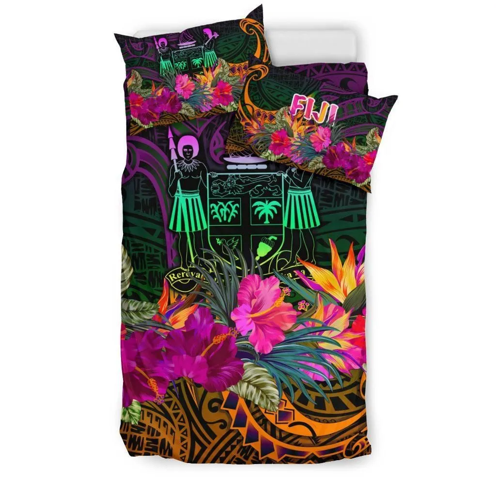 FamilyGater Bedding Set - Cover and Pillow Cases Fiji - Summer Hibiscus - BN15