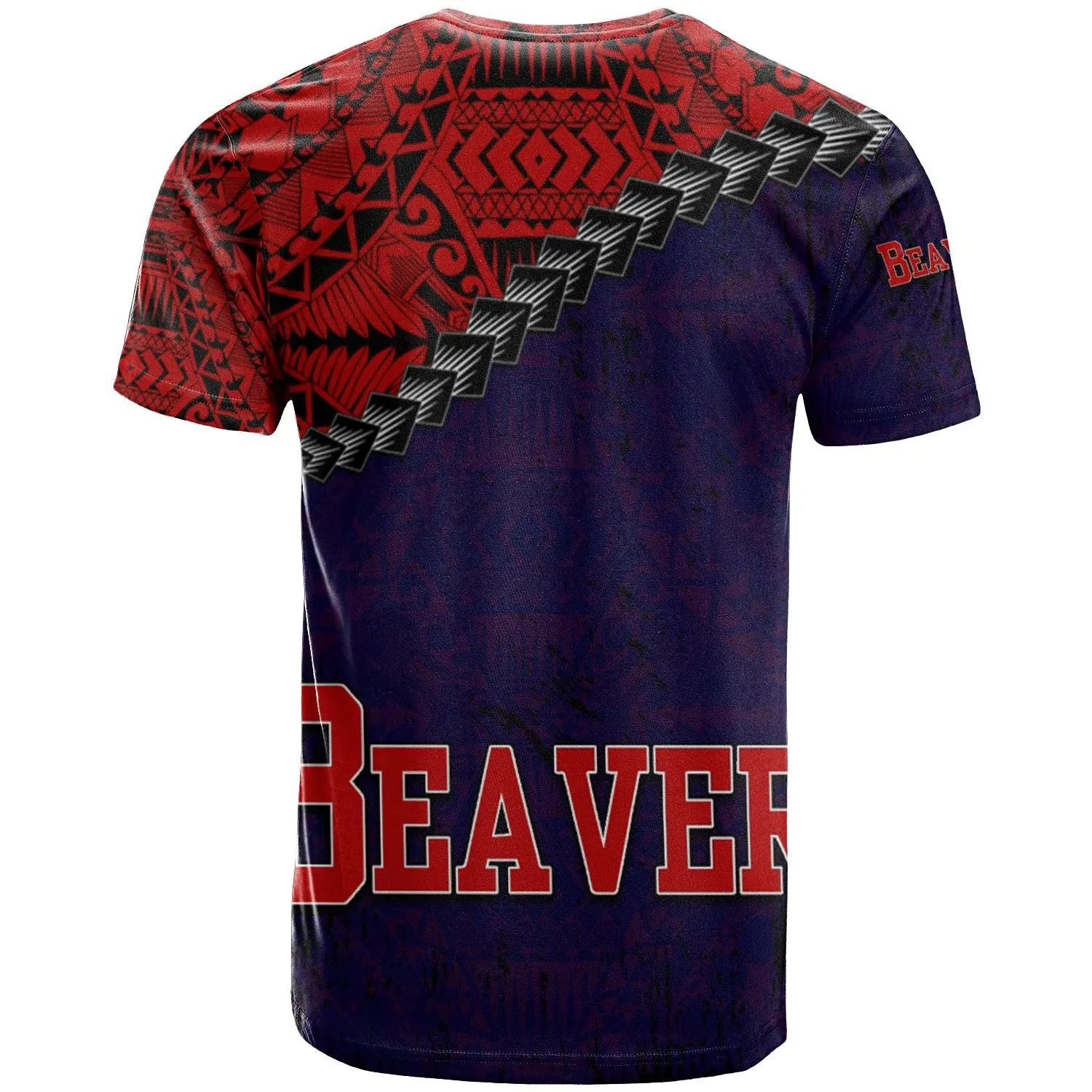 Weyburn Beavers T-shirt Grunge Polynesian Tattoo - CA BASEBALL