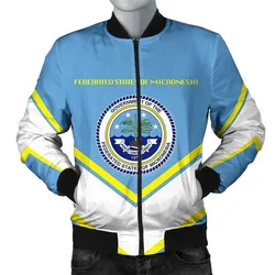 Federated States of Micronesia Coat Of Arms Men Bomber Jacket Lucian Style J5W