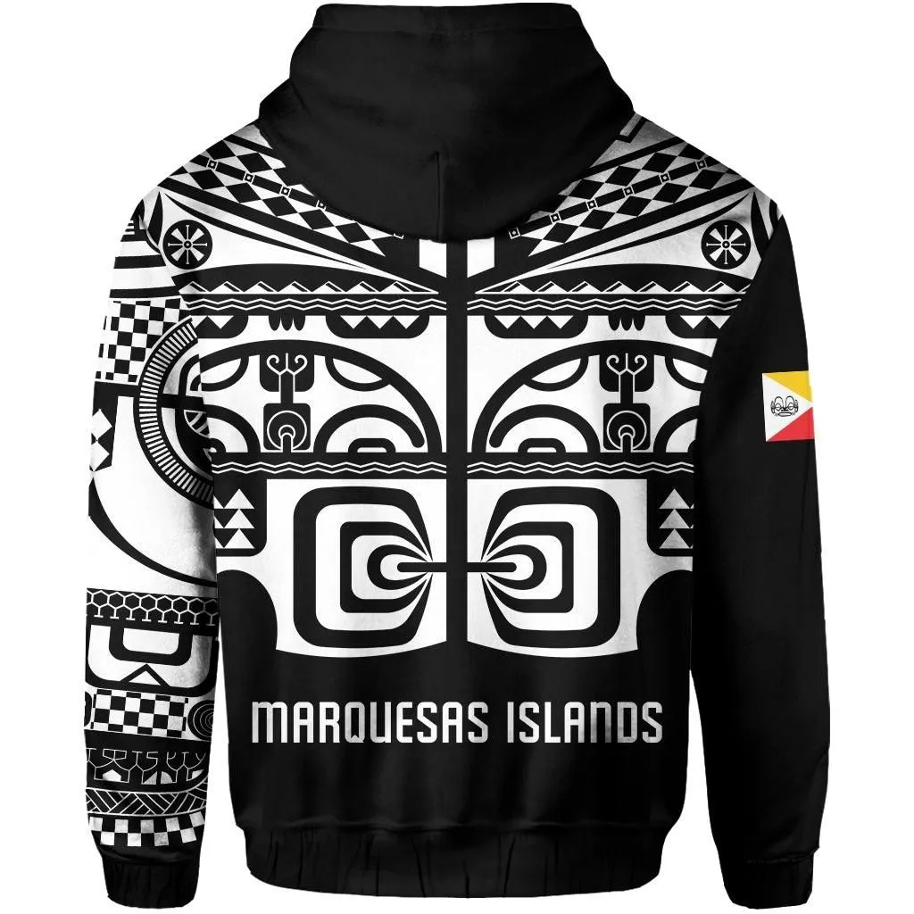 (Custom Personalised) Marquesas Islands Tiki Hoodie Marquesan Tattoo LT13