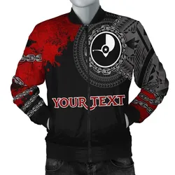 Yap Polynesian Personalised Mens Bomber Jacket - Polynesian Chain Style