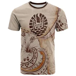 French Polynesia T-Shirt - Hibiscus Flowers Vintage Style