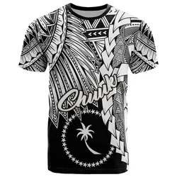 Alohawaii T-Shirt - Tee Chuuk Micronesia - Tribal Wave Tattoo White - BN12