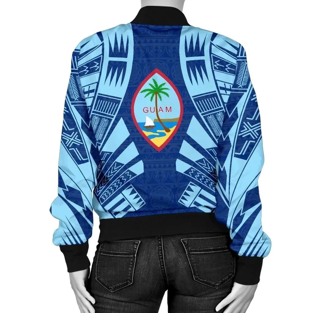 Alohawaii Jacket - Bomber Jacket Guam Polynesian Tattoo Flag - BN0110