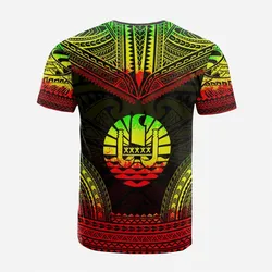 Tahiti Custom Personalised T shirt - Tahiti Flag Polynesian Chief Tattoo Reggae Version