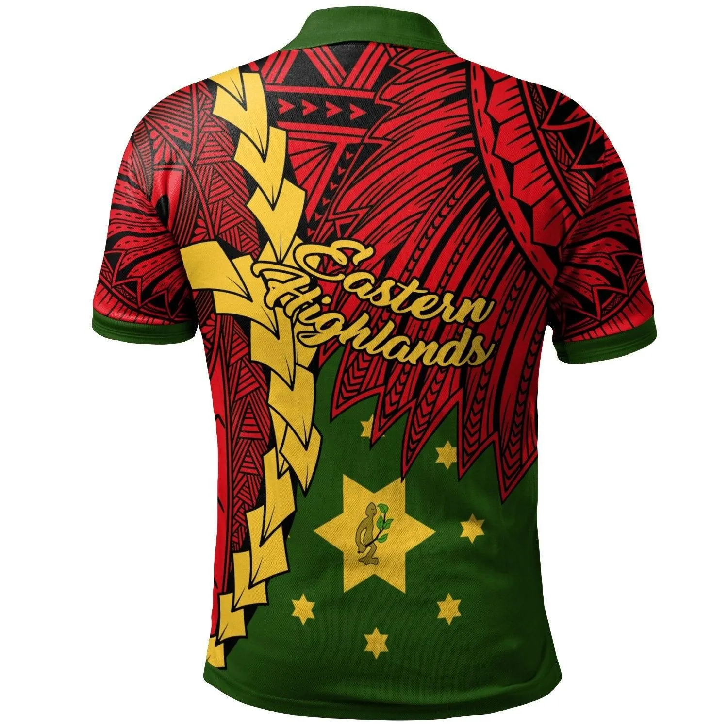 Papua New Guinea Eastern Highlands Province Polynesian Custom Personalised Polo Shirt - Tribal Wave Tattoo