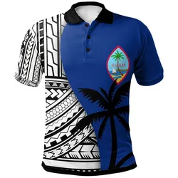 Guam Polo shirt - Coat Of Arm and Polynesian Patterns