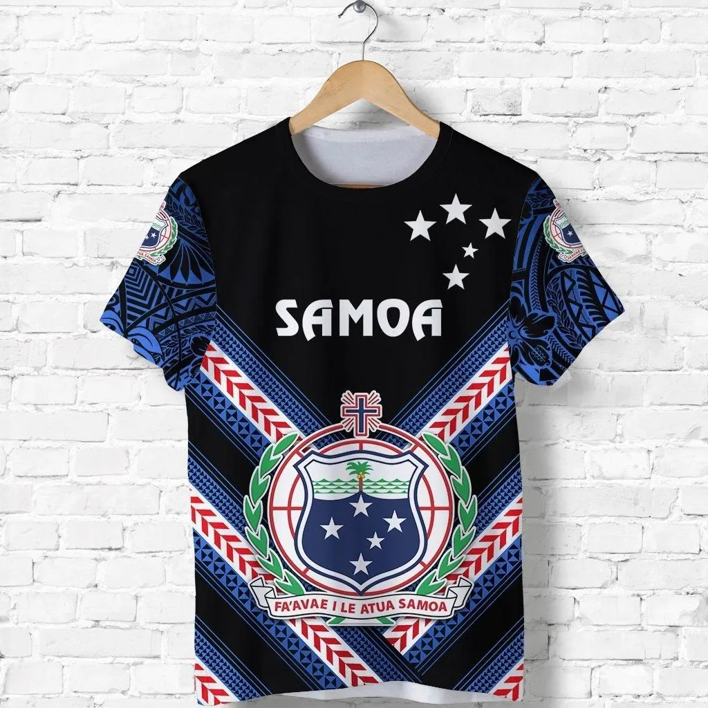 Manu Samoa Rugby T Shirt Creative Style - Black