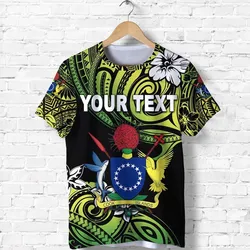 (Custom Personalised) Cook Islands Rugby T Shirt Unique Vibes Coat Of Arms - Green