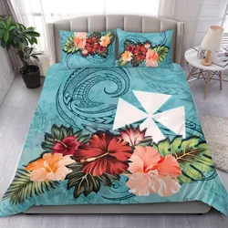 FamilyGater Bedding Set - Cover and Pillow Cases Wallis And Futuna Hibiscus PolyFamilyGater Coat Of Arms Duvet Cover Blue TH5