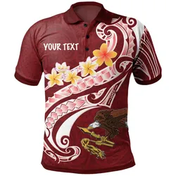 Alohawaii Shirt - Polo Shirt American Samoa Custom Personalised - AS Seal Polynesian Patterns Plumeria - BN25