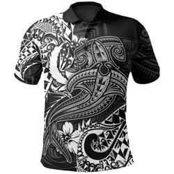 Pohnpei Polo Shirt - White Shark Polynesian Tattoo