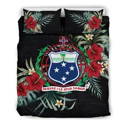 Samoa Hibiscus Coat Of Arms Bedding Set A02 Dhc28111356Dd