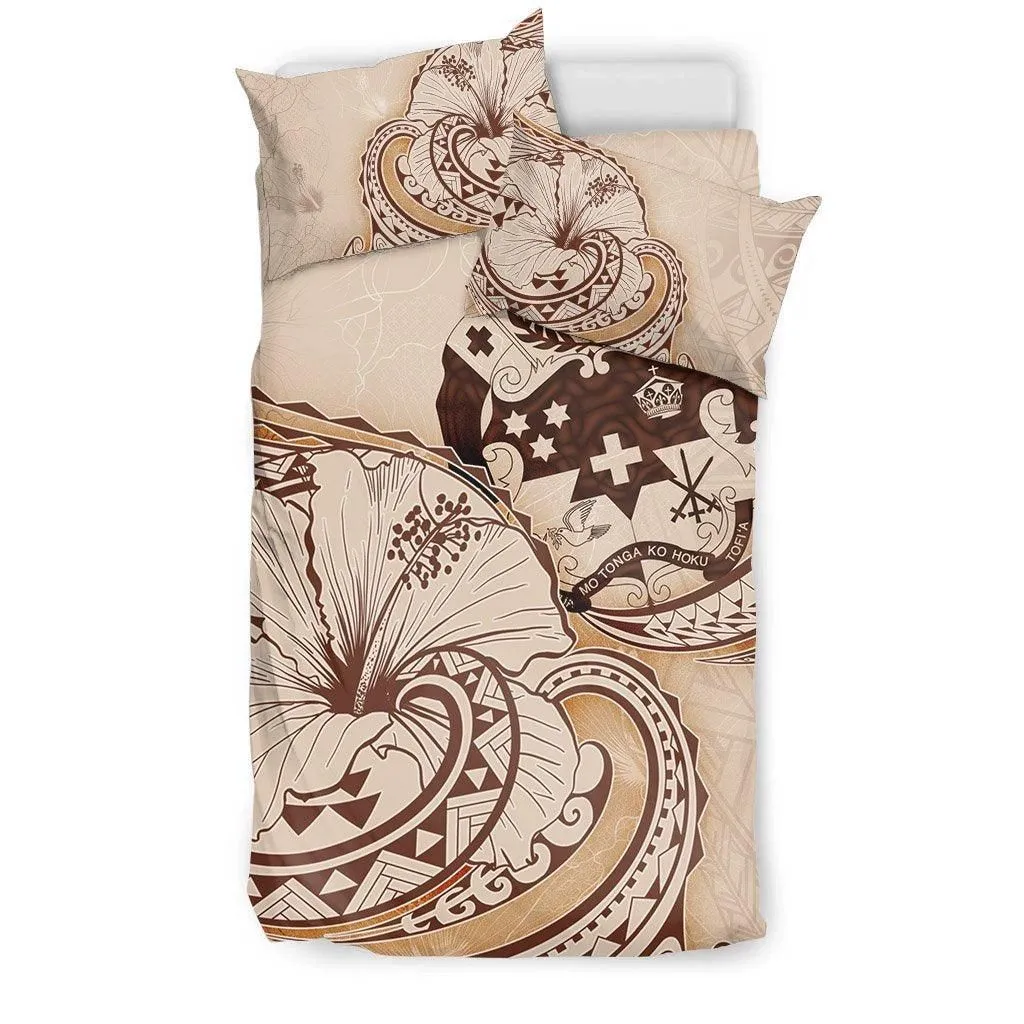 Tonga Bedding Set - Hibiscus Flower Vintage Style