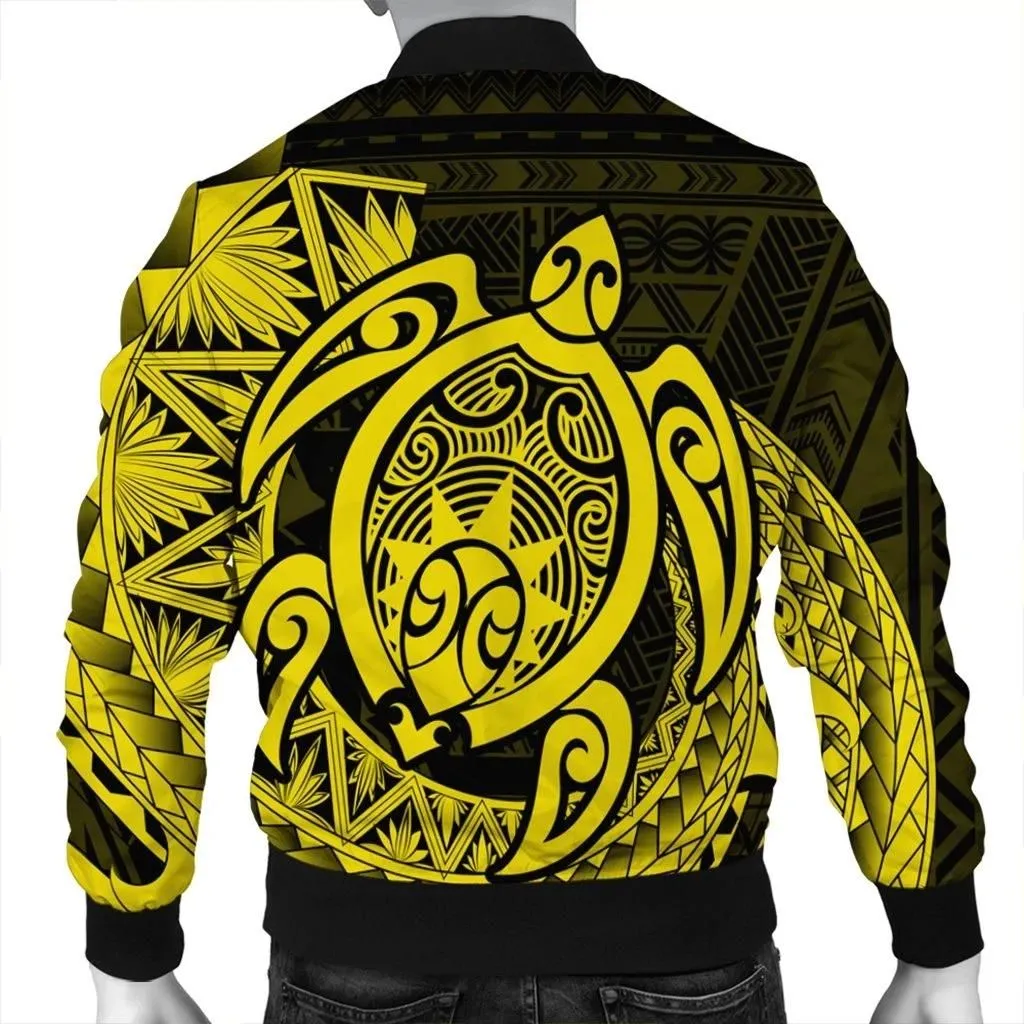 Alohawaii Jacket - Hawaii Polynesian Turtle Bomber Jacket - Yellow - AH - J4R