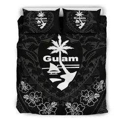 Alohawaii Bedding Set - Cover and Pillow Cases Polynesian Tattoo Guam Seal Hibiscus K5