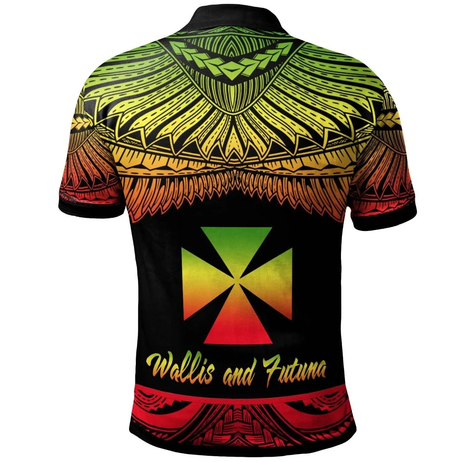 Wallis and Futuna Polynesian Polo Shirt - Poly Tattoo Reggae Version