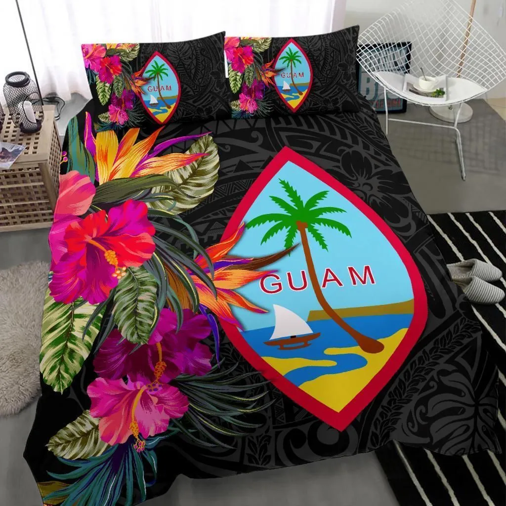 Vibe Hoodie Guam Bedding Set - Polynesian Hibiscus - RLT20