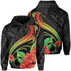 Hawaii Kanaka Map Shark Hibiscus Polynesian Hoodie - Grey - Morti Style - AH