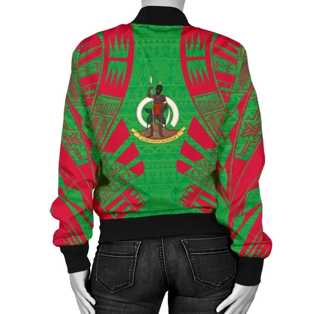 Alohawaii Jacket - Bomber Jacket Vanuatu Polynesian Tattoo Flag - BN0110