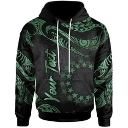 Cook Islands Polynesian Custom Personalised Hoodie - Poly Tattoo Green Version