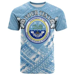 Federated States of Micronesia Custom Personalised T-Shirts - Federated States of Micronesia Flag Camisole Hibiscus Style - BN18
